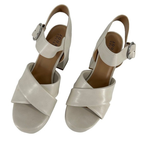 Journee Collection Womens Akeely Foam Mid Heel Platform Sandals Sz 9.5 Note Flaw - Picture 3 of 16